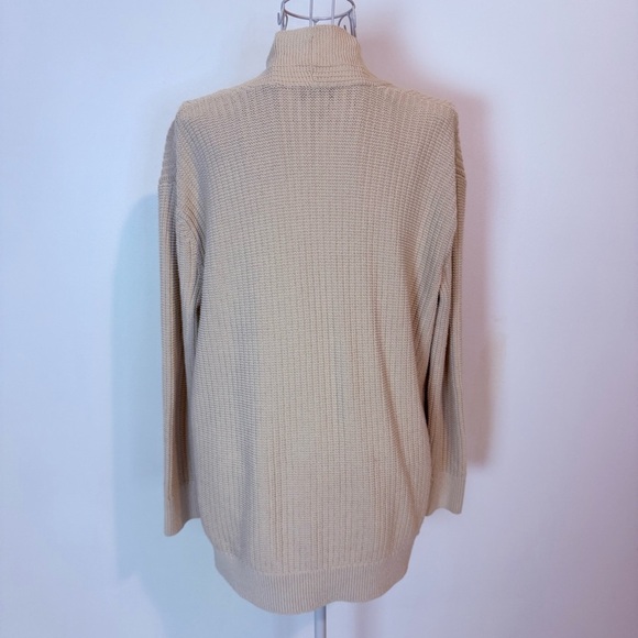 Club Monaco open front knit cardigan long sleeve SZ XS cotton beige - Picture 5 of 9